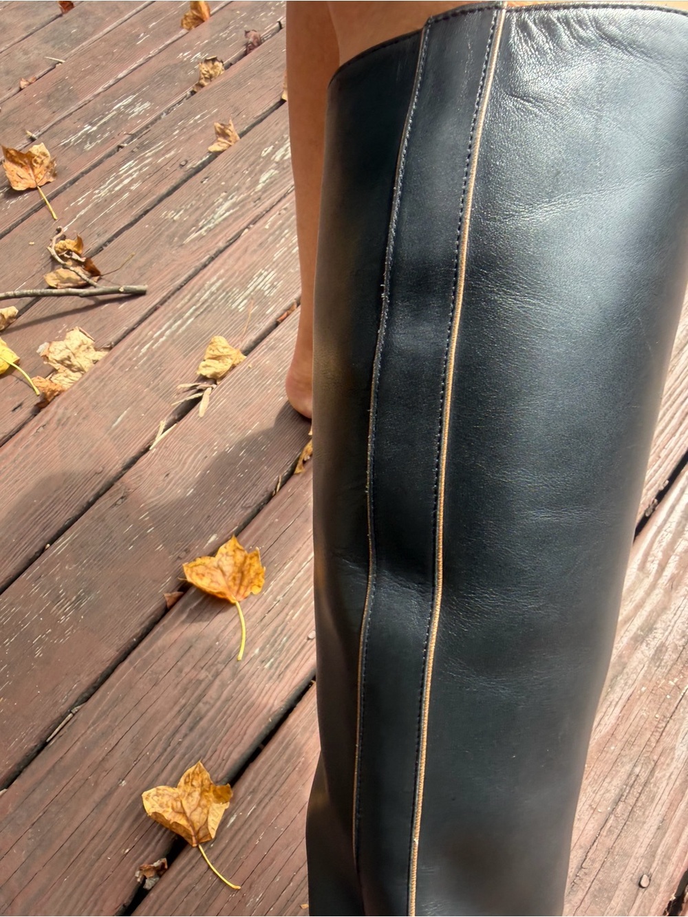 HERMES Black Pull On Knee-High Boots - Classic Women’s Boot US 8 - Picture 13 of 16